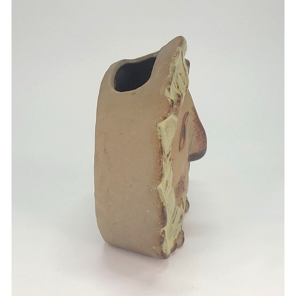 5" Lisa Larson Pottery Lion Afrika Small Vase Figure & Wall Pocket LL mark - Picture 7 of 14